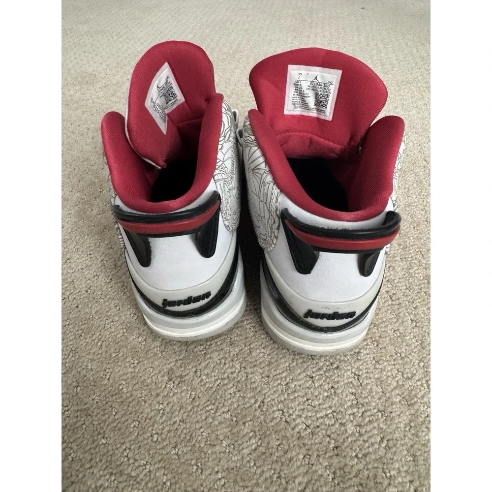 AIR JORDAN Nike Dub Zero Men Chicago Red White Sneakers Shoes (311046-160)Size 8